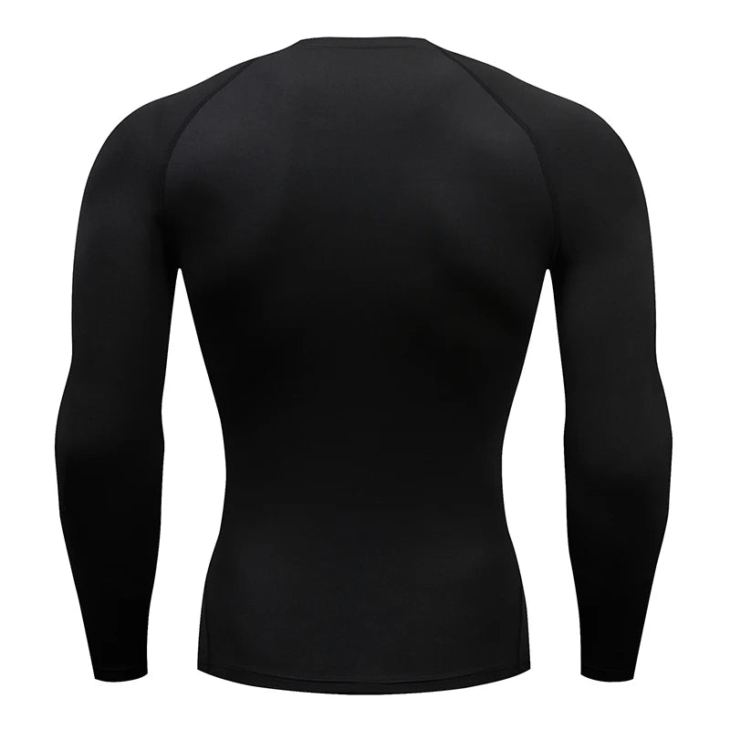 Men's Long Sleeve Compression Shirt, Running Gym Fitness T-Shirt, Athletic Sweatshirt Tops