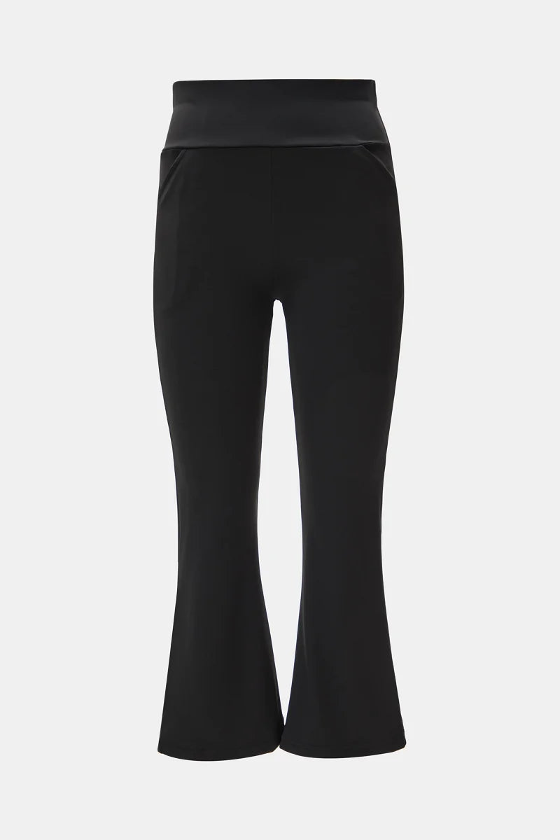 Women's High Waist Micro Flare Yoga Pants - Extended Length  Slimming Sharkskin  Horseshoe Pants 4-Way Stretch