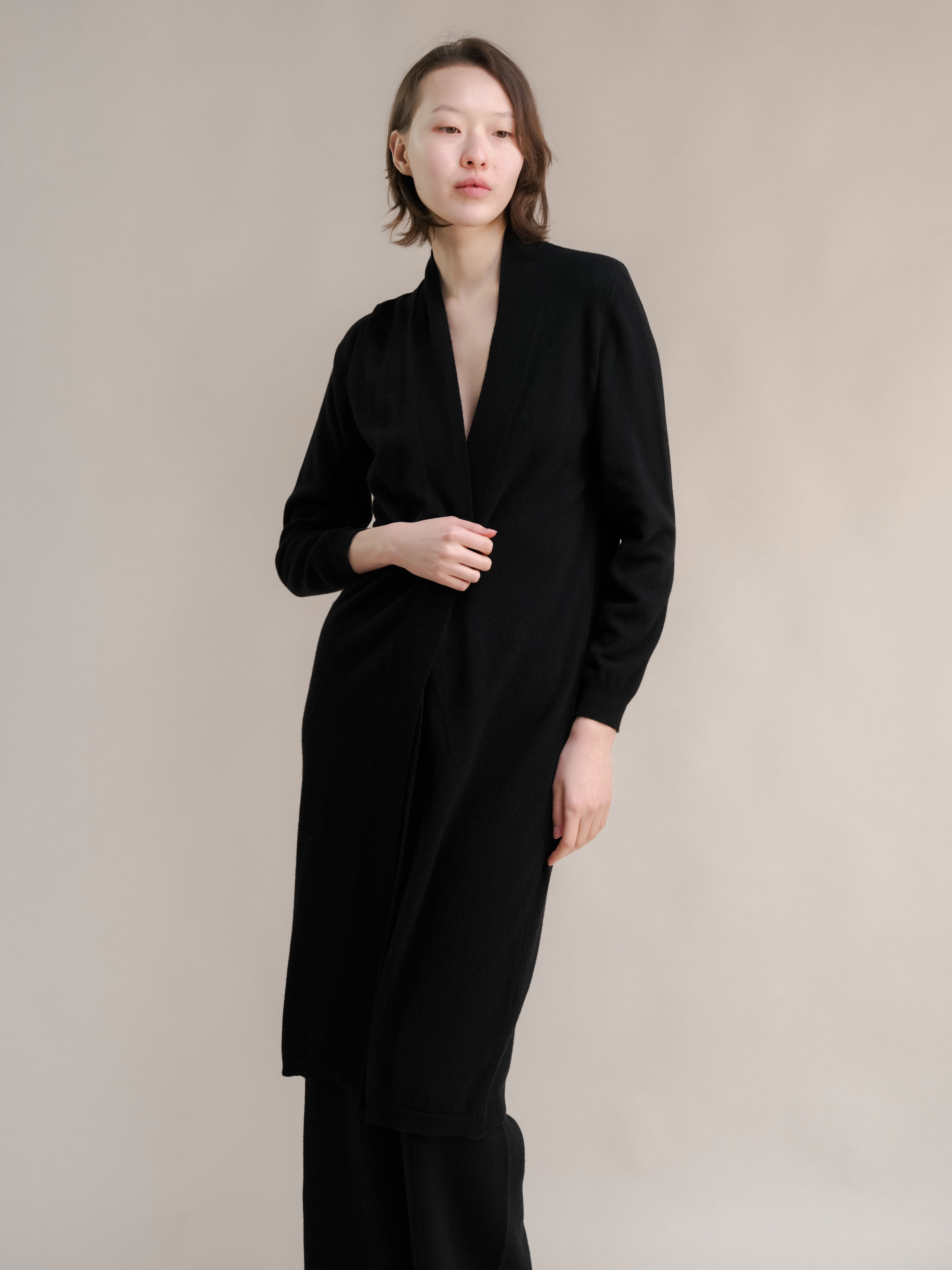 Cashmere Mix Long Cardigan-10