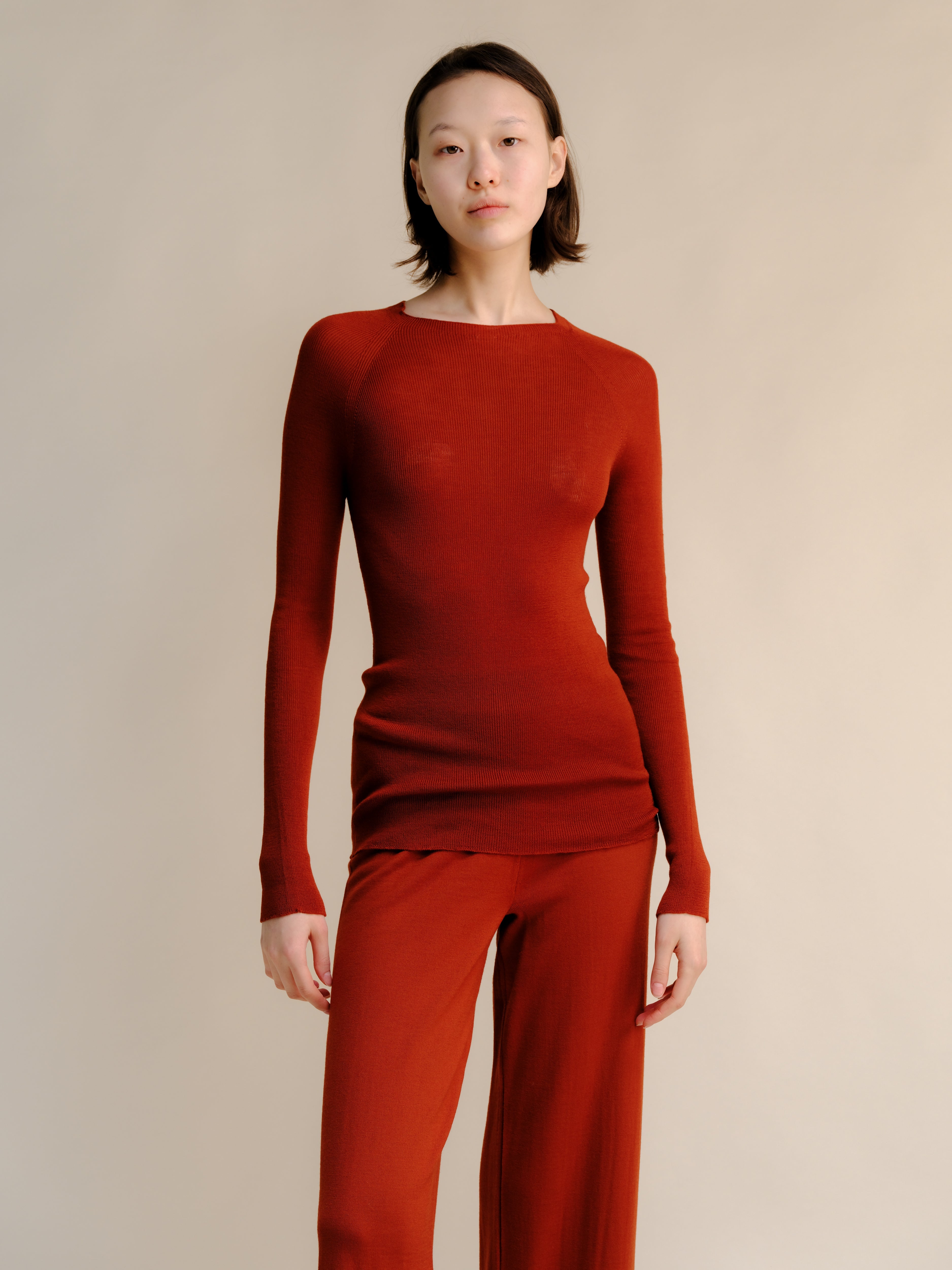 Extra Fine Merino Ribbed Crewneck (3D-Knit)