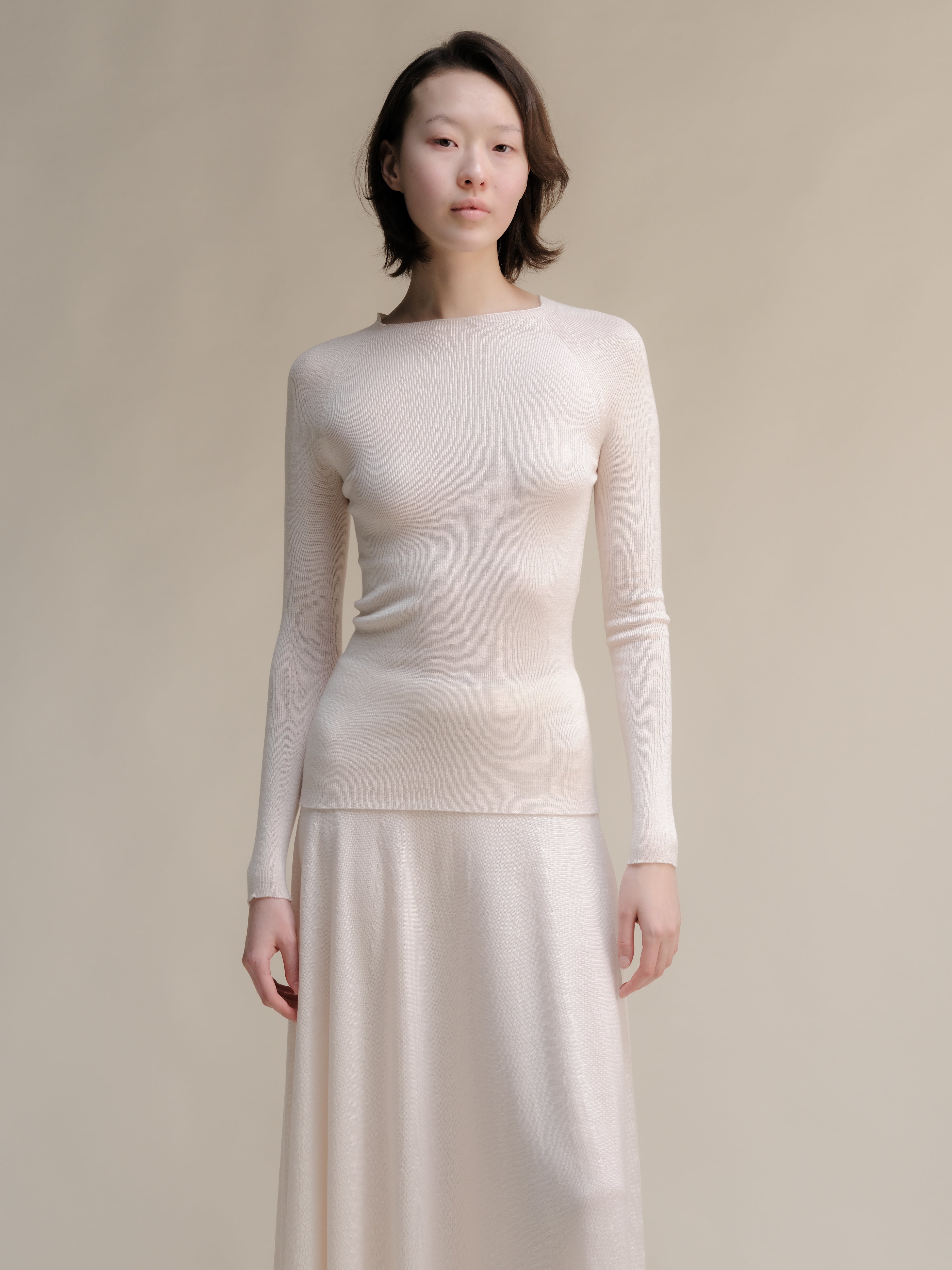 Extra Fine Merino Ribbed Crewneck (3D-Knit)