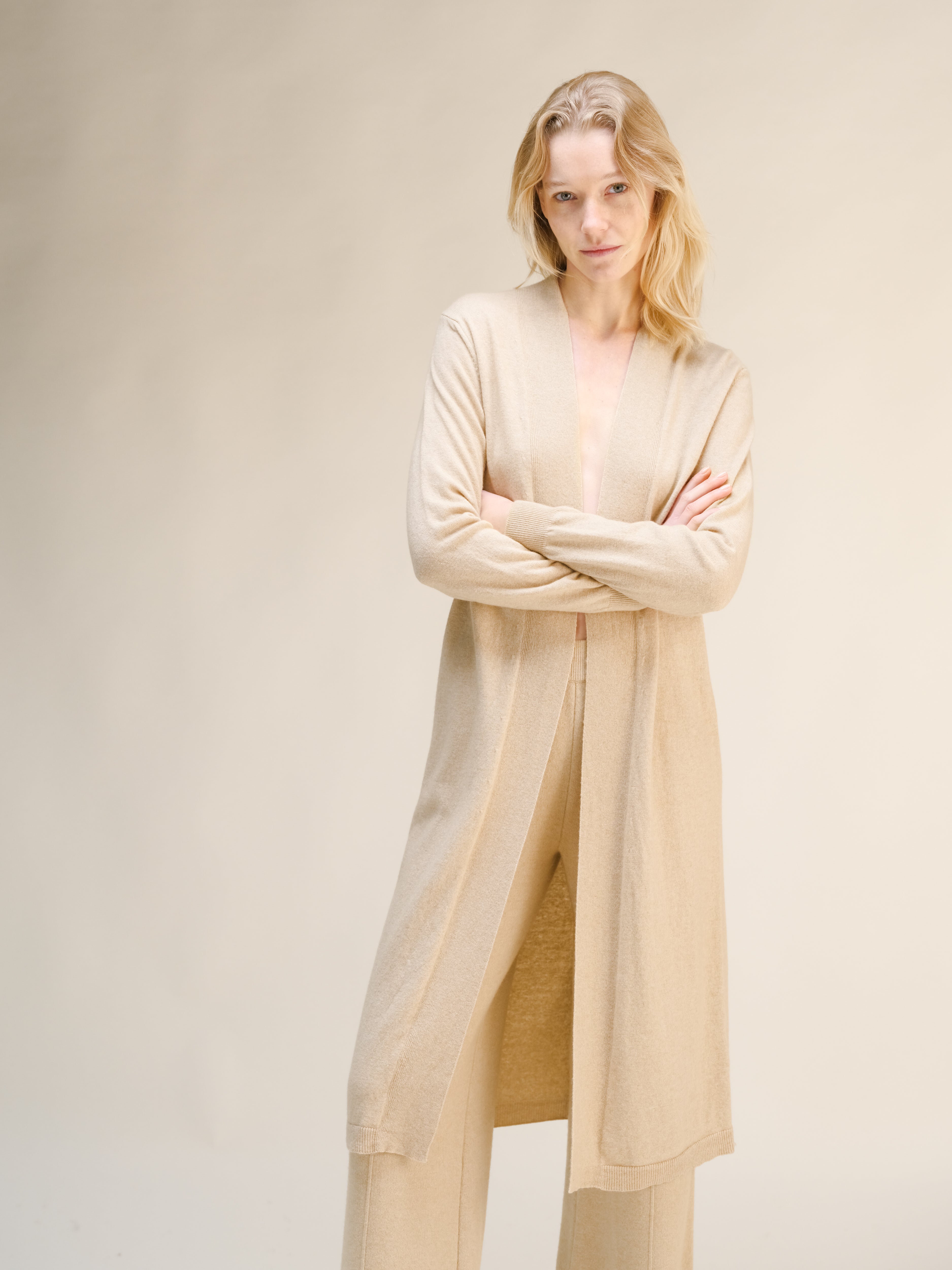Cashmere Mix Long Cardigan-6