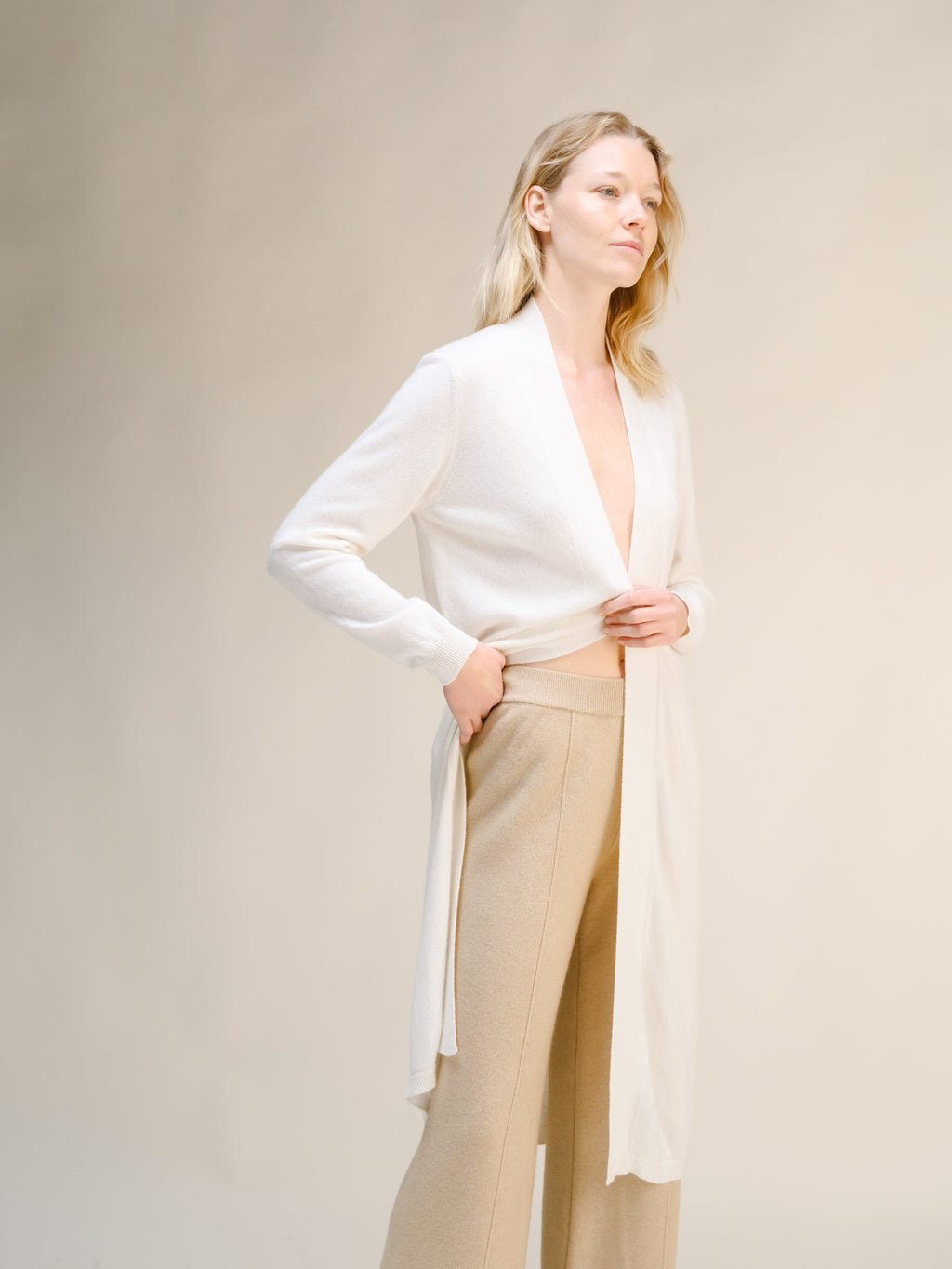 Cashmere Mix Long Cardigan-7