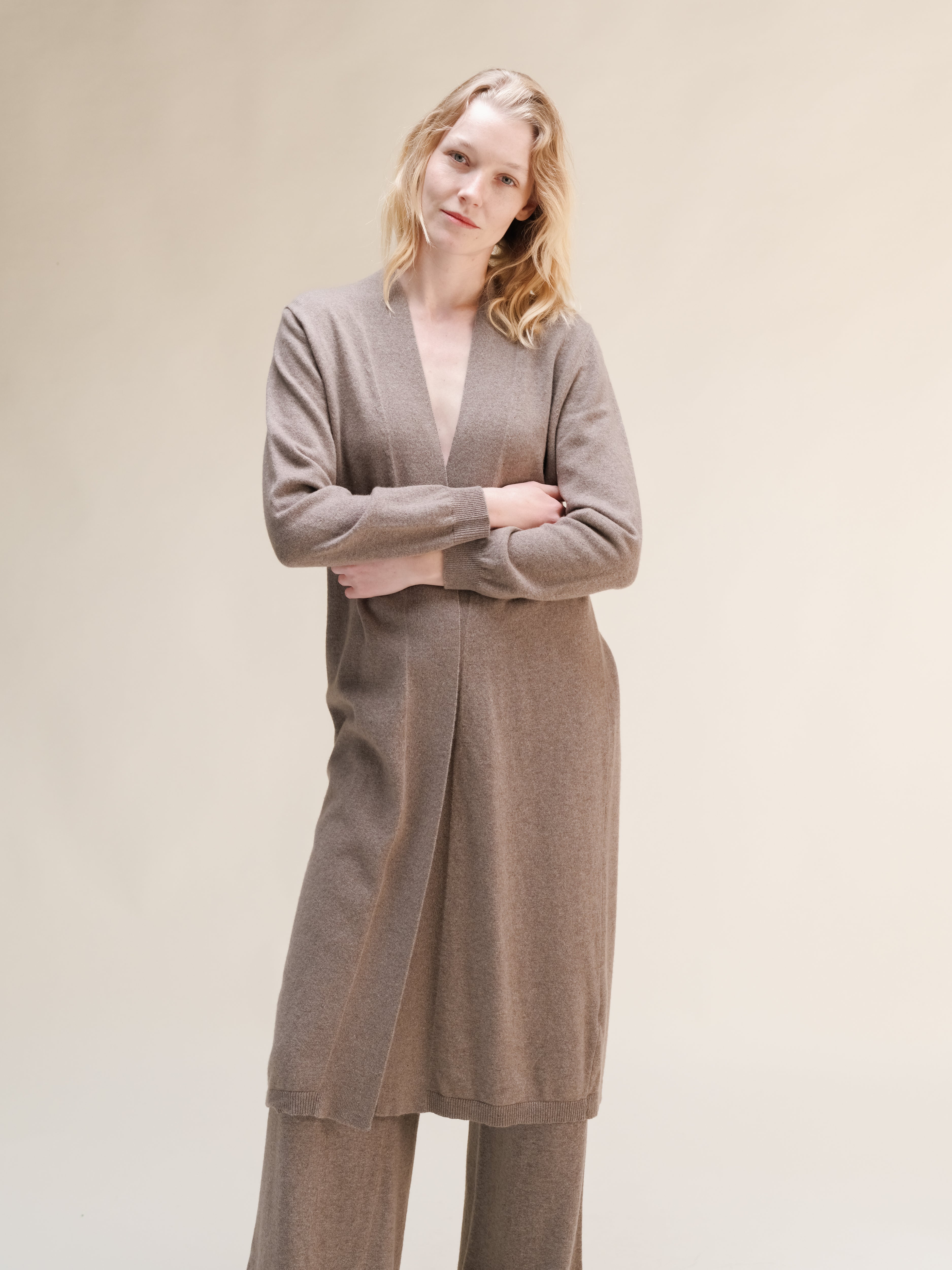 Cashmere Mix Long Cardigan-4