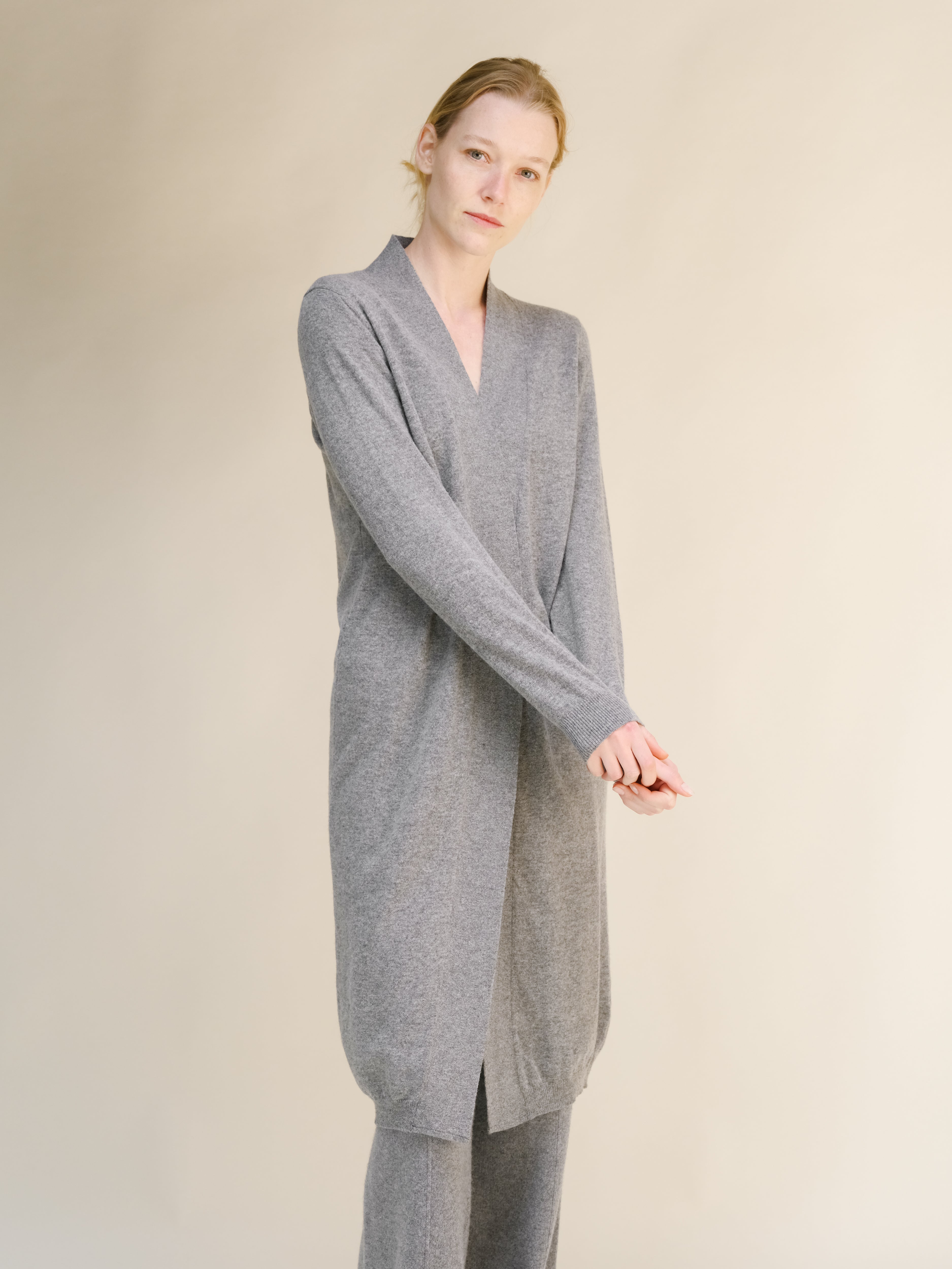 Cashmere Mix Long Cardigan-3